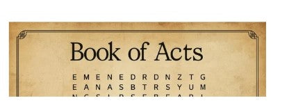 Book of ACTS Word Search Sheets
