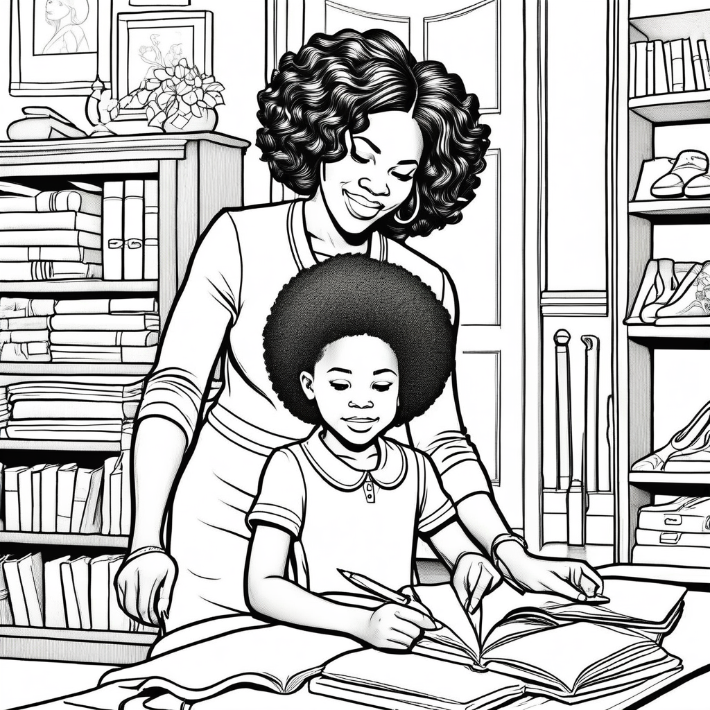 Coloring Book - An Adventure with Mom!